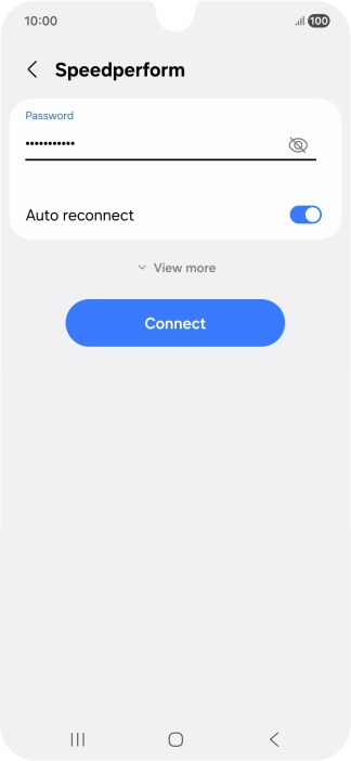 Key in the password for the Wi-Fi network and press Connect. Key in the password for the Wi-Fi network and press Connect.