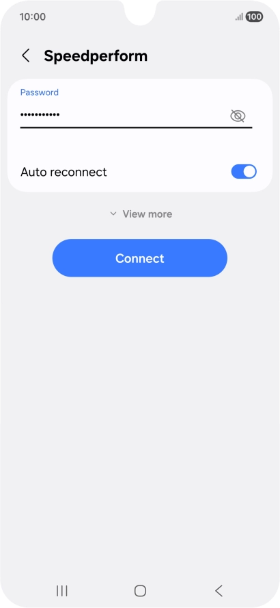 Key in the password for the Wi-Fi network and press Connect. Key in the password for the Wi-Fi network and press Connect.