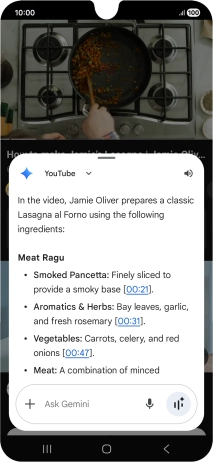 The answer from Gemini to your question is displayed. The answer from Gemini to your question is displayed.