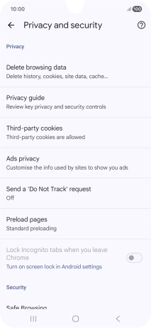 Press Delete browsing data. Press Delete browsing data.