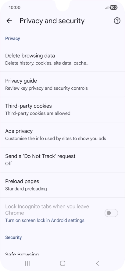 Press Delete browsing data. Press Delete browsing data.