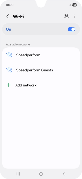 Press the required Wi-Fi network. Press the required Wi-Fi network.