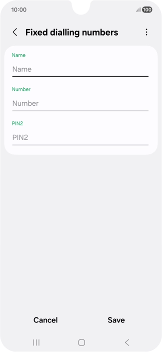 Press Name and key in the required name. Press Name and key in the required name.