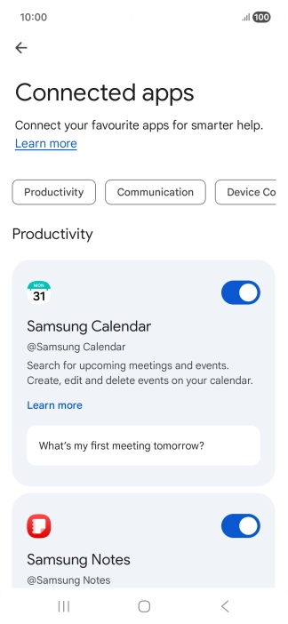 Press the indicator next to the required extension to turn on the function. Press the indicator next to the required extension to turn on the function.