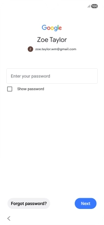 Press Enter your password and key in the password for your Google account. Press Enter your password and key in the password for your Google account.