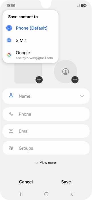 Press the required Google account. Press the required Google account.