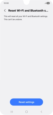 Press Reset settings. Press Reset settings.