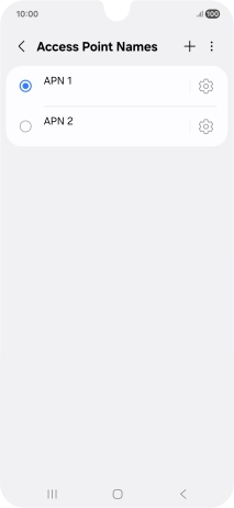 Press the field next to the data connection to activate it. Press the field next to the data connection to activate it.