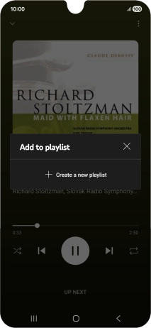 Press Create a new playlist. Press Create a new playlist.