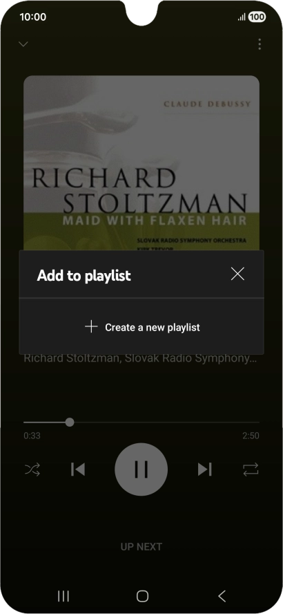 Press Create a new playlist. Press Create a new playlist.