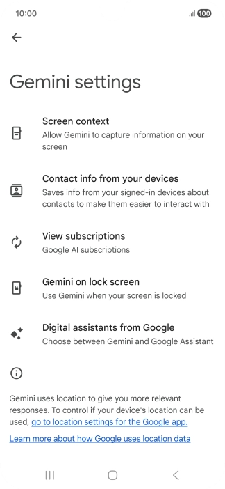 Press Digital assistants from Google. Press Digital assistants from Google.