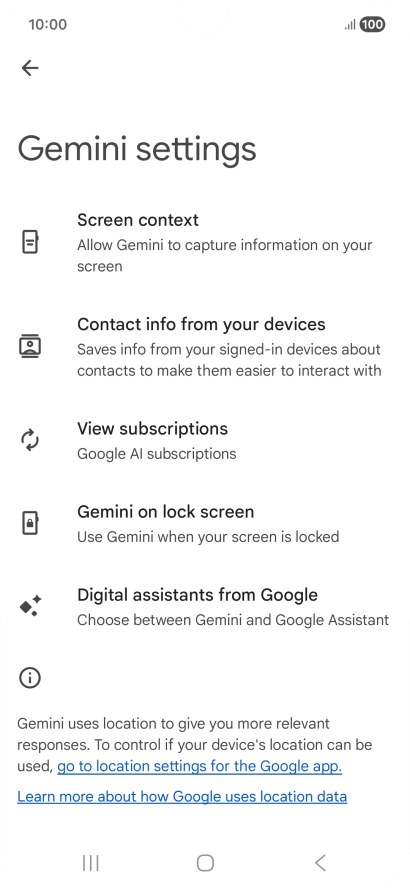 Press Digital assistants from Google. Press Digital assistants from Google.
