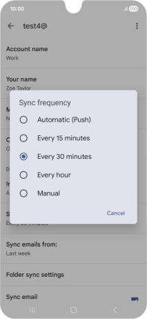 Press the required setting. Press the required setting.