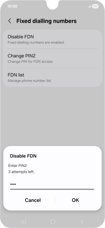 Key in your PIN2 and press OK. The default PIN2 is 1111. Key in your PIN2 and press OK. The default PIN2 is 1111.