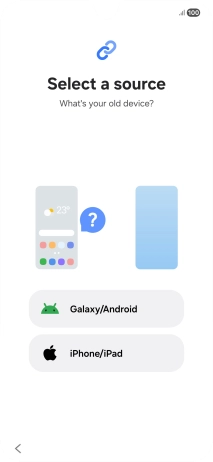 Press the required setting and follow the instructions on the screen to transfer the content from another phone. Press the required setting and follow the instructions on the screen to transfer the content from another phone.