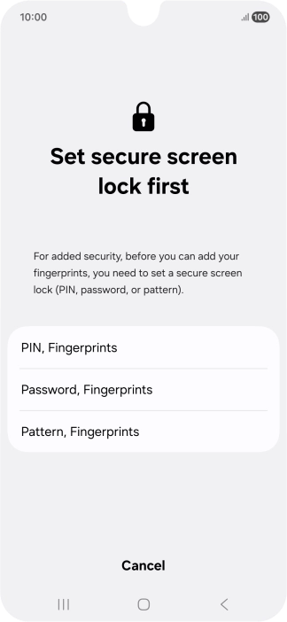 Press the required phone lock code and follow the instructions on the screen to create an additional phone lock code. Press the required phone lock code and follow the instructions on the screen to create an additional phone lock code.
