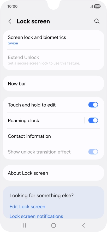Press Screen lock and biometrics. Press Screen lock and biometrics.