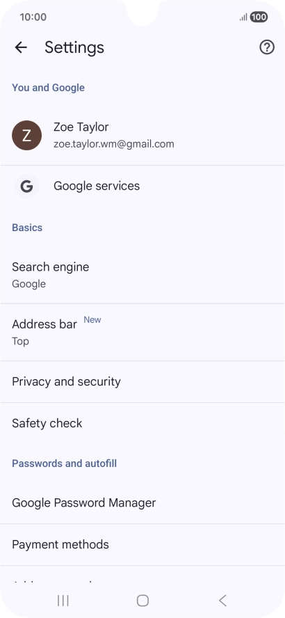 Press Privacy and security. Press Privacy and security.