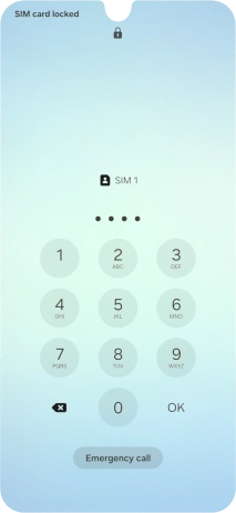 If your SIM is locked, key in your PIN and press OK. If your SIM is locked, key in your PIN and press OK.