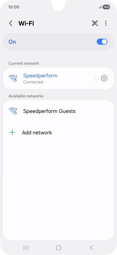 Press the settings icon next to the Wi-Fi network you're connected to. Press the settings icon next to the Wi-Fi network you're connected to.