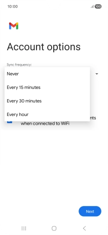 Press the required setting. Press the required setting.
