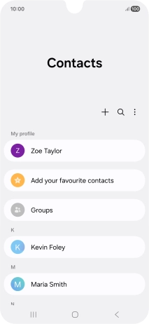 Press the new contact icon. Press the new contact icon.