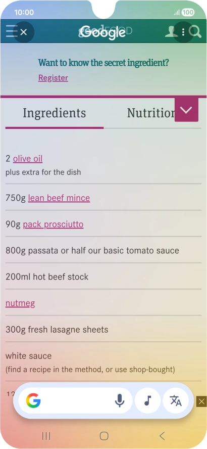 Press the translation icon. Press the translation icon.