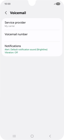 Press Voicemail number. Press Voicemail number.