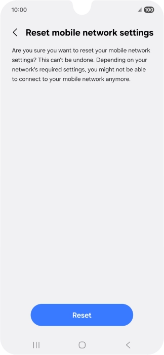 Press Reset. Press Reset.