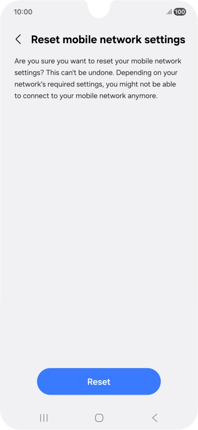 Press Reset. Press Reset.