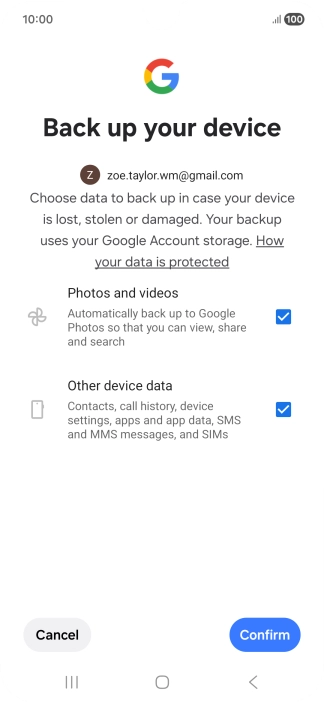 Press Confirm. Press Confirm.
