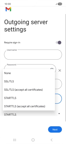Press SSL/TLS. Press SSL/TLS.
