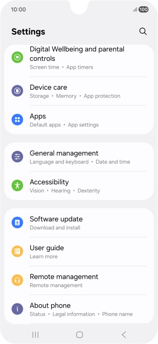 Press Software update. Press Software update.