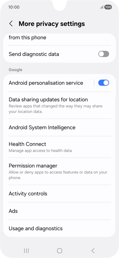 Press Permission manager. Press Permission manager.