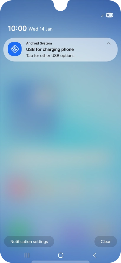 Press Tap for other USB options.. Press Tap for other USB options..