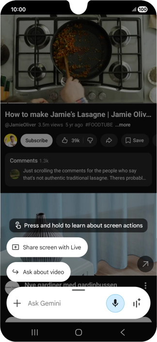 Press Ask about video. Press Ask about video.