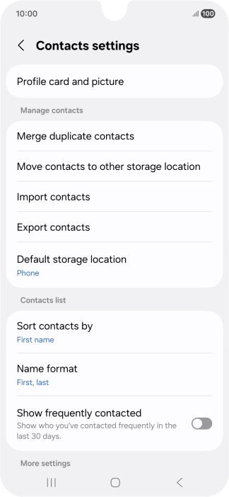 Press Merge duplicate contacts. Press Merge duplicate contacts.