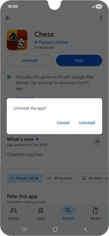 Press Uninstall. Press Uninstall.