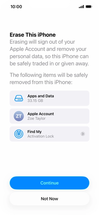 Press Continue. Press Continue.