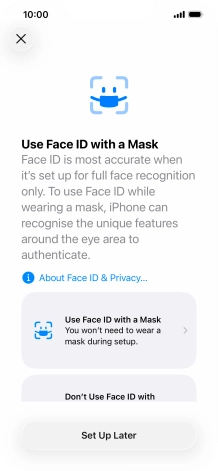 Press Set Up Later. Press Set Up Later.
