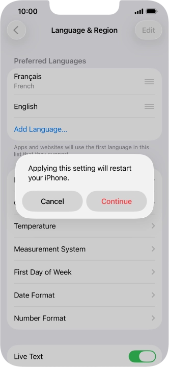 Press Continue. Press Continue.