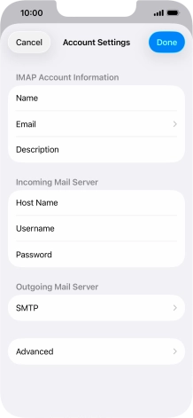 Press SMTP. Press SMTP.