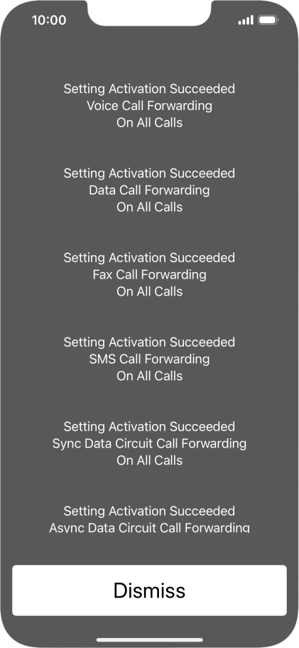 Press Dismiss. Press Dismiss.