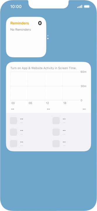 Press and hold the required Widget Stack. Press and hold the required Widget Stack.