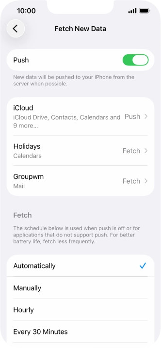 Press the indicator next to Press the indicator next to
