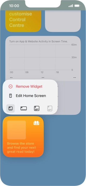 Press Remove Widget. Press Remove Widget.