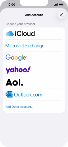 Press Add Other Account.... Press Add Other Account....