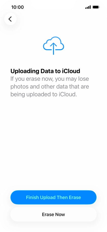 Press Erase Now. Press Erase Now.