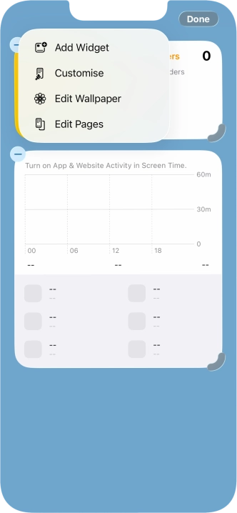 Press Add Widget. Press Add Widget.