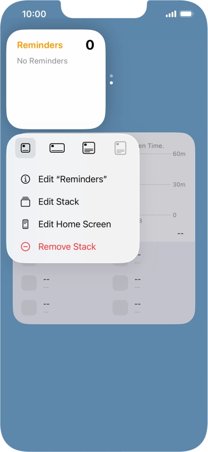 Press Edit Stack. Press Edit Stack.